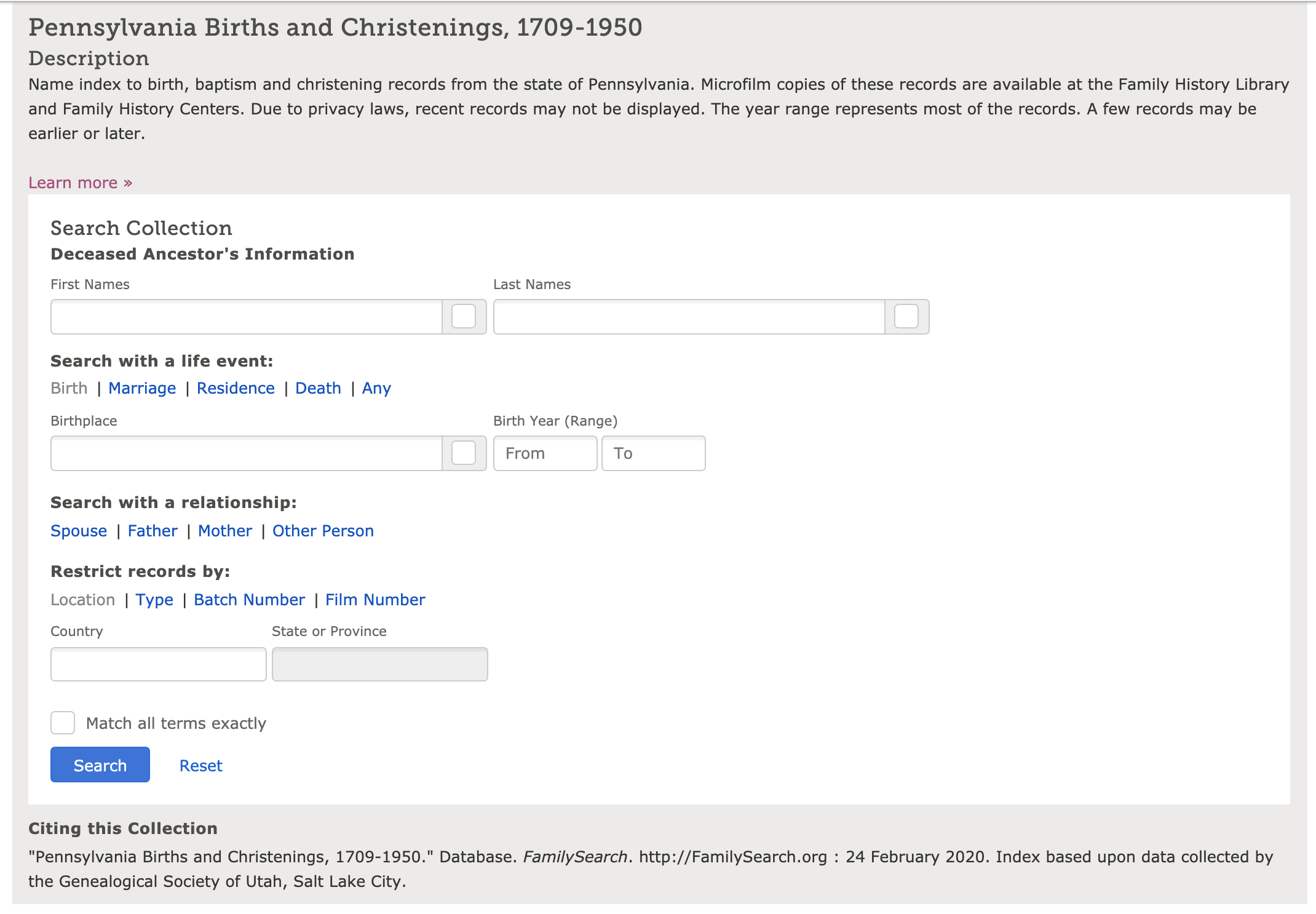 Citing Digital Image Of Birth Register From GSU Microfilm On ...